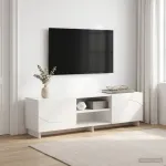 Televizoriaus stovas 140 x 34.5 x 40 cm Balta Apdirbta mediena
