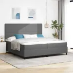 LED Čiužinio Lova &Scaron;viesiai pilka ir balta. 200 x 200 cm