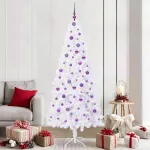 Dirbtinė Kalėdų eglutė su 300 LED Balta 210 cm PVC ir Plienas