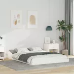 Lovos rėmas Balta 140 x 190 cm Kietos pu&scaron;ies mediena