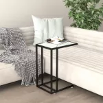 &Scaron;oninis kompiuterio staliukas, marmuro, 50x35x65cm, stiklas