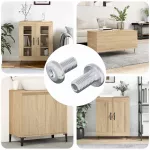 Užrakinimo varžtas Paprastas 2 pcs Sidabro M6 x 12 mm Plienas