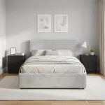 Naktinis staliukas 2 pcs Juoda 43 x 34,5 x 47 cm