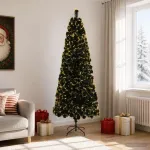 &Scaron;viesolaidinė kalėdinė eglutė 210 cm 24 LED &Scaron;ilta balta PVC