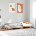 Lovos rėmas su be čiužinio, 75x190cm, pu&scaron;ies masyvas