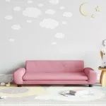 Vaiki&scaron;ka sofa, rožinės spalvos, 100x54x33cm, aksomas