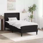 Lovos rėmas su čiužiniu Juoda 80 x 200 cm Dirbtinė oda