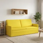 3 vietų sofa &Scaron;viesi geltona 190 x 81 x 82 cm Audinys