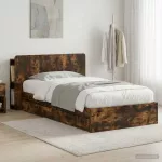 Lovos rėmas su saugojimu su stalčių Dūminio ąžuolo 75 x 190 cm