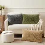 Pagalvėlės užvalkalas 6 pcs HEERLEN Žalia 50 x 80 cm PV pūkinis