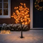 LED klevo Kalėdų eglutė Ruda 22 x 22 x 150 cm Plastmasė 96 LED