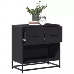 naktinė spintelė Juoda 60x31x60 cm Mediena ir metalas