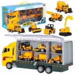Transporterio sunkvežimis TIR paleidimo įrenginys + metaliniai automobiliai statybinės ma&scaron;inos