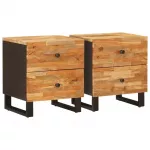 &Scaron;alia lovos spintelė su stalčių 2 pcs Ruda 40 x 33 x 46 cm