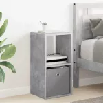 Naktinis staliukas su stalčių Betono pilka 30,5 x 27 x 59,5 cm