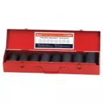 Smūginių galvučių 1" komplektas, 8 vnt, Genius Tools (CD-808MD, GENIUS)