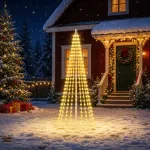Kalėdų eglutės lemputės su smeigėmis 500 LED &Scaron;ilta balta ir