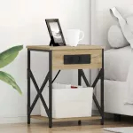 &Scaron;alia lovos spintelė 2 pcs Sonoma ąžuolas 41 x 31 x 51 cm
