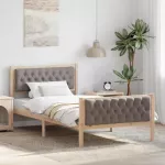 Lovos rėmas Taupe 100 x 200 cm Kietos pu&scaron;ies mediena