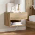 Prie sienos montuojama naktinė spintelė, artisano ąžuolo