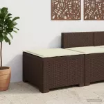 1-Vietis Sodo Sofas su Pagalvėle, Atrodo kaip Ratano PP Ruda