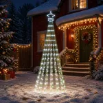 LED Kalėdų medis 180 cm 255 LED &Scaron;alta balta Plienas Juoda