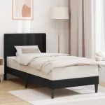 Lovos rėmas su galvūgalio Juoda 90 x 190 cm Aksomas