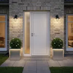 Sodo vazonas su LED 2 vnt. Sidabrinė 30 x 30 x 30 cm