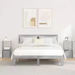 Naktinis staliukas 2 pcs Pilkas Sonoma 30,5 x 27 x 59,5 cm