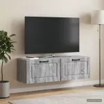 Sieninė TV spintelė Pilka sonoma ąžuolo 98 x 31 x 30 cm