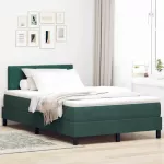 LED Čiužinio Lova su LED Tamsiai žalia 120 x 190 cm Aksomas