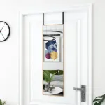 Veidrodis ant durų, auksinis, 30x100cm, stiklas ir aliuminis