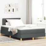 LED Čiužinio Lova Tamsiai pilka 120 x 200 cm audinys