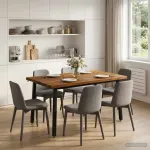 Kvadratinis valgomojo stalas 120 x 90 x 75 cm
