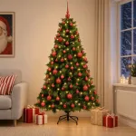 Dirbtinė kalėdinė eglutė su rutuliuku 180 cm 300 LED