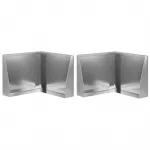 Sienelė 2 vnt. 50 x 50 x 40 cm Galvanizuotas plienas Sidabrinė