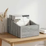 LP įra&scaron;ų dėžutė Pilka Sonoma 23 x 33 x 16 cm Apdirbta mediena