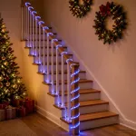 LED kalėdinė &scaron;viečianti žarna 240 LED Mėlyna ir 10 m