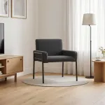 Akcentinė kėdė Tamsiai pilka Boucl&eacute;
