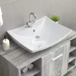 Prabangus keramikinis praustuvas, stačiakampis, anga mai&scaron;ytuvui