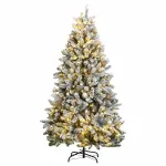 Kalėdų eglutė su &scaron;arnyrinėmis &scaron;akomis/LED/žaisliukais, 300cm