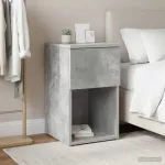 Lovos spintelė Betono pilka 29 x 31,5 x 49 cm Apdirbta mediena