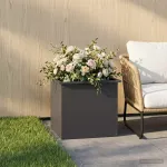 Sodo vazonas su LED Juoda 50 x 60 x 48 cm Plienas