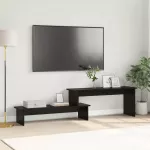 TV spintelių komplektas Juodas ąžuolas 180,5 x 30 x 43 cm