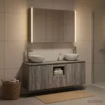 Vonios spintos komplektas 4 pcs Pilka Sonoma