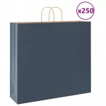 Popieriniai mai&scaron;eliai 250vnt. su rankenomis, mėlynas 54x15x49cm