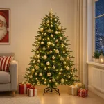 Dirbtinė kalėdinė eglutė su rutuliuku 180 cm 300 LED