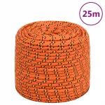 Valties virvė, oranžinės spalvos, 8mm, 25m, polipropilenas