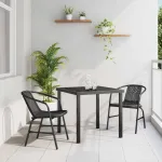 Sodo valgomojo komplektas 3 pcs Juoda