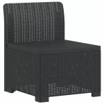 1-Vietis Sodo Sofas, Atrodo kaip Ratano PP Antracito